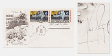 Neil Armstrong Signed Apollo 11 First Day Cover -- Uninscribed -- With JSA COA