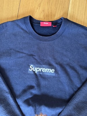 トップス Supreme Washed Box Logo Crewneck Navy M Supreme Washed Box Logo Crewneck 'Navy' | eBay