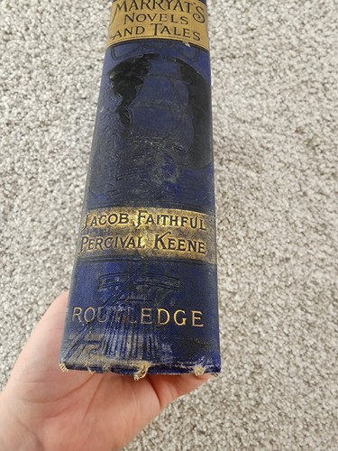 VTG Book Marryat's Novels & Tales Jacob Faithful, Percival Keene Yellowing Pages - Picture 3 of 15