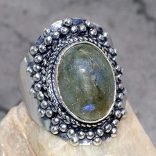 Hot Deal Fiery Labradorite 925 Silver Plated Handmade Ring US 7 Jewelry AU D407