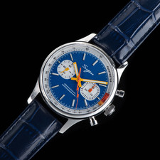 New ST1901 Watch Sugess Chrono Heritage SWAN NECK Blue Dial Chrono SEAGULL 1963