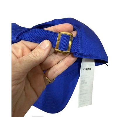 Celine Womens Triomphe Baseball Hat Cap Royal Blue Small Bleu Roi Celine Womens Triomphe Baseball Hat Cap Royal Blue Small  main image 3
