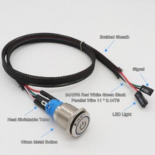 PC Host Start Power SW Button Switch Computer Reset SW Button Switch With Ca N8