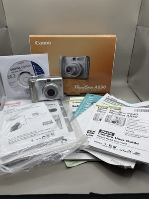 Canon PowerShot A530 5.0MP 4X Optical Zoom Digital Camera, SD Card 2GB, Manual