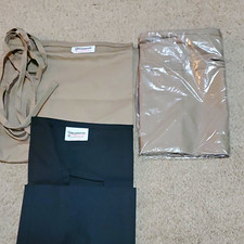 Uncommon Threads Waste Apron Cotton/Poly Blend, 2 Beige  1 Black