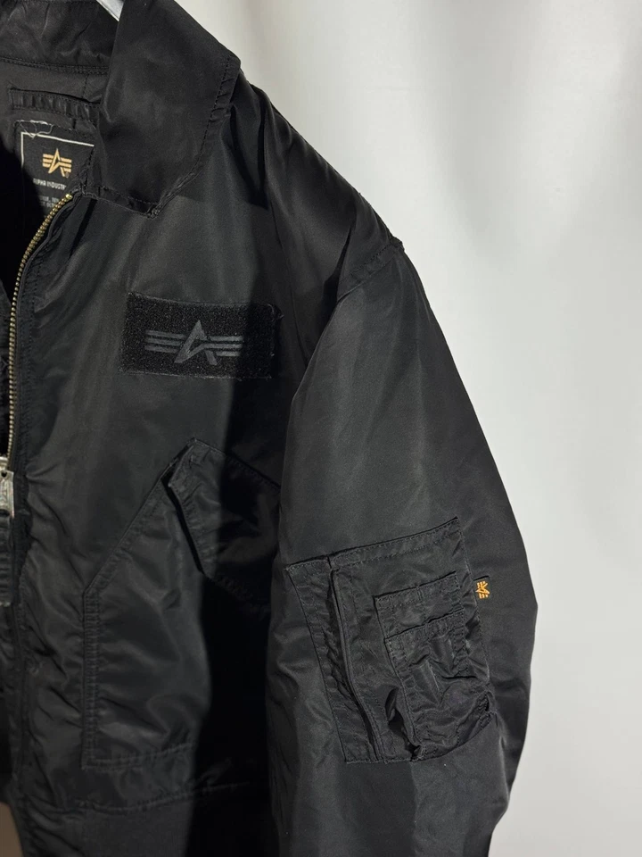 Vintage Alpha Industries CWU 45 Pilot USA 90s Bomber Jacket Size L - Image 2 of 4