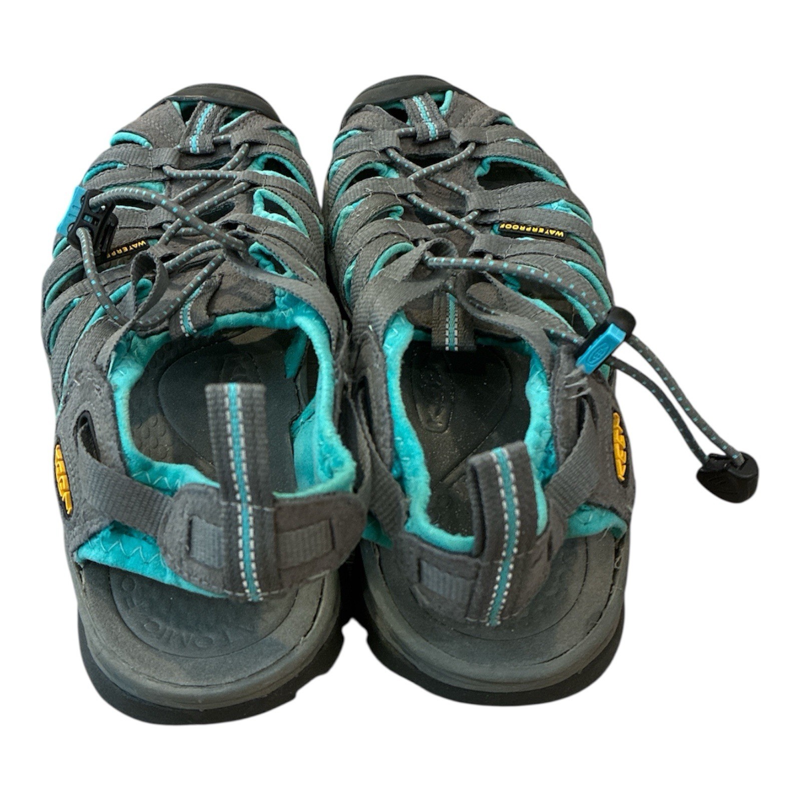 KEEN "Whisper" sandali sportivi donna taglia 7 5 grigio e verde acqua