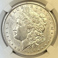 1886-O MORGAN SILVER DOLLAR in Extremely Fine to Almost Uncirculated condition 1