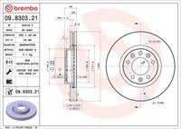 Brembo 2X Bremsscheibe Vorne Ø283 Mm InnenbelüFtet FüR CitroëN Berlingo K9 1.5