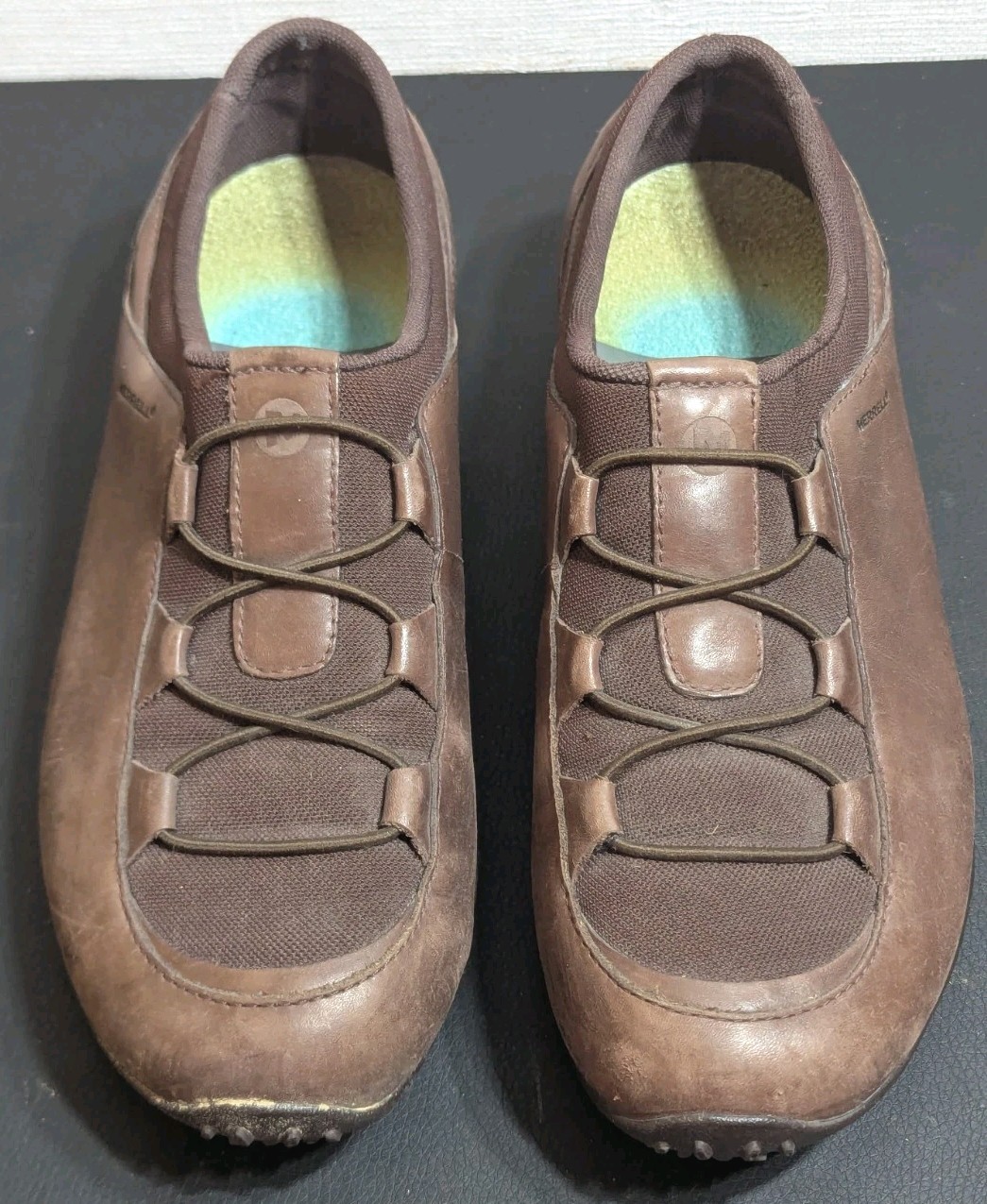 MERRELL META STRETCH MARRONE SLIP ON SCARPE SPORTIVE SUOLA VIBRAM 9 5