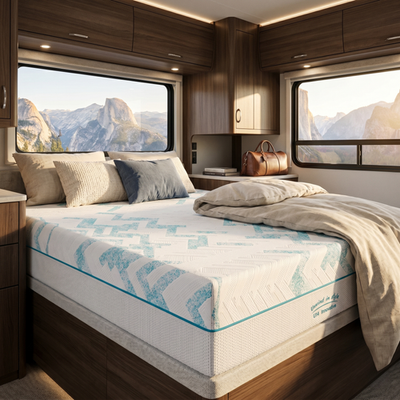 #ad 10quot; RV Latex Memory Foam Mattress No Fiberglass Medium Large Format Breath $389.99