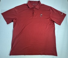 Pre Owned Excellent Nike Golf Dri Fit Polo Mickey Mouse Disney Red Men Size XL