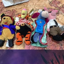 Lot 4 Winnie the Pooh 8  Bean Bag Beanie Plush Dinsey Store Tigger Piglet Eeyore