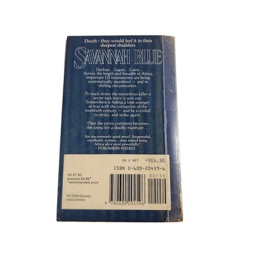 Savannah Blue Book By William Harrison 1982 Rare Cover Crime Thriller Africa - Bild 3 von 12