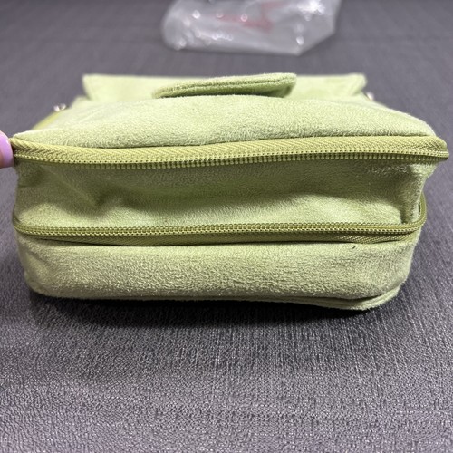 Travelon Vintage Microfiber Cross Body Purse Bag Lime Green Small Travel Pocket - Picture 15 of 24