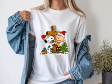 Snoopy and Charlie Brown Christmas T-Shirt Peanuts Friends Holiday Tee Cute