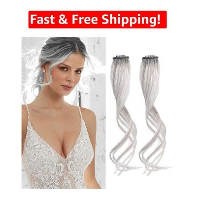 12 Inch Wavy Clip-In Curtain Bangs - Effortless Style for Every Day - 2 PCS Set
