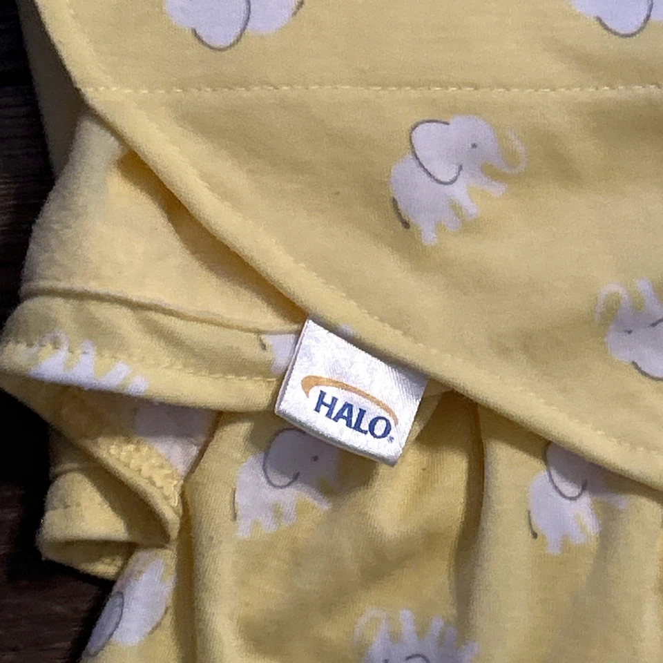 Saco de dormir Halo swaddle, elefantes amarelos tamanho recém-nascido 0-3 meses - Imagem 3 de 4