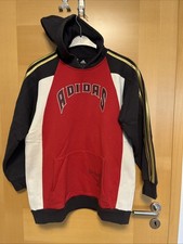 Hoodie von Adidas Gr 176 Rot/Schwarz mit Gold...