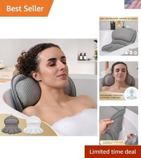 Ultimate Comfort Bath Pillow - Breathable 4D Mesh with Suction Cups - 18"x17.3"