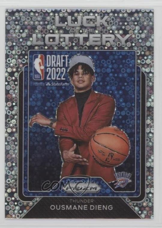 2022 Panini Prizm Luck of the Lottery Fast Break Ousmane Dieng #2 Rookie RC 13nm