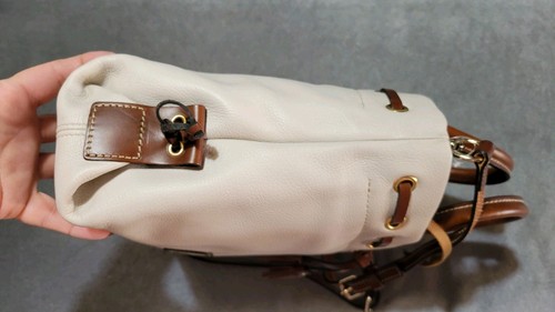 DOONEY & BOURKE WAKEFIELD TASSEL TOTE Cream/Brown Leather Crossbody Purse, NWT - Picture 16 of 19