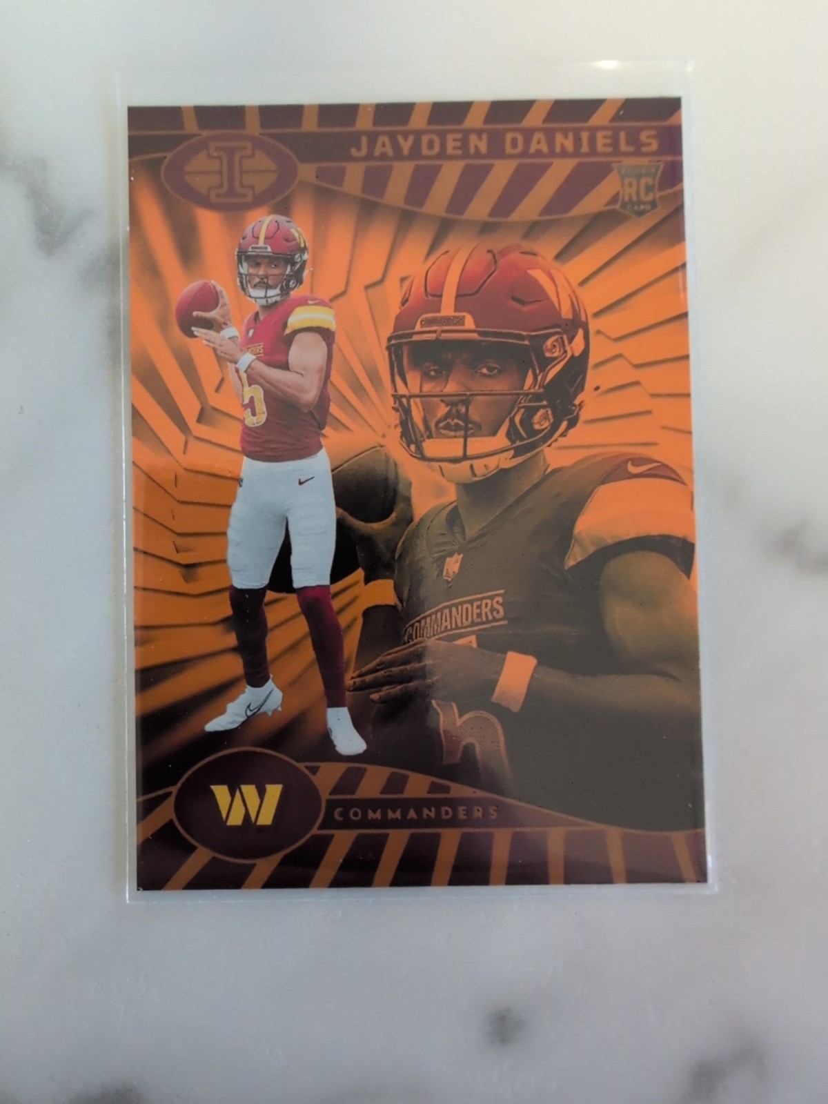 2024 Panini Illusions - Jayden Daniels #93 Trophy Collection Orange (RC)