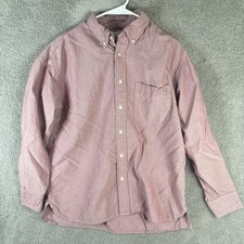JW Anderson Shirt Mens Medium Pink Solid Cotton Button Down Long Sleeve Casual