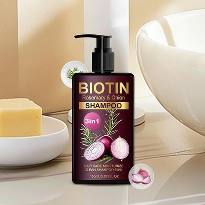 Biotin Shampoo with Onion & Rosemary 150ml for Hair Cleansing