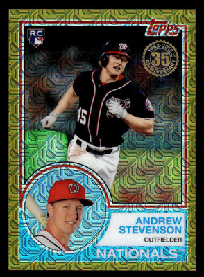 2018 Topps #45 Andrew Stevenson 1983 Gold Refractor Rookie #d /50! Nationals