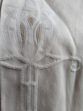 Pair Of Curtains Fully Lined Rich Cream In Art Deco Style