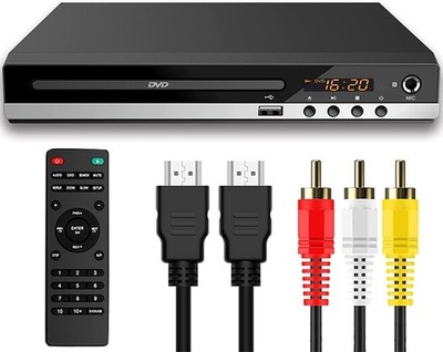 DVD Player für Fernseher, Mini CD/DVD Player, Regionen Free 1080P HDMI-Anschluss