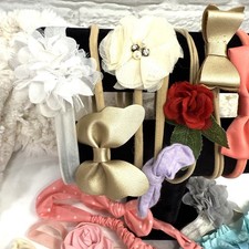 Baby Girl Headband Bows Huge Lot of 43 Headbands Various Styles Colors  Sizes