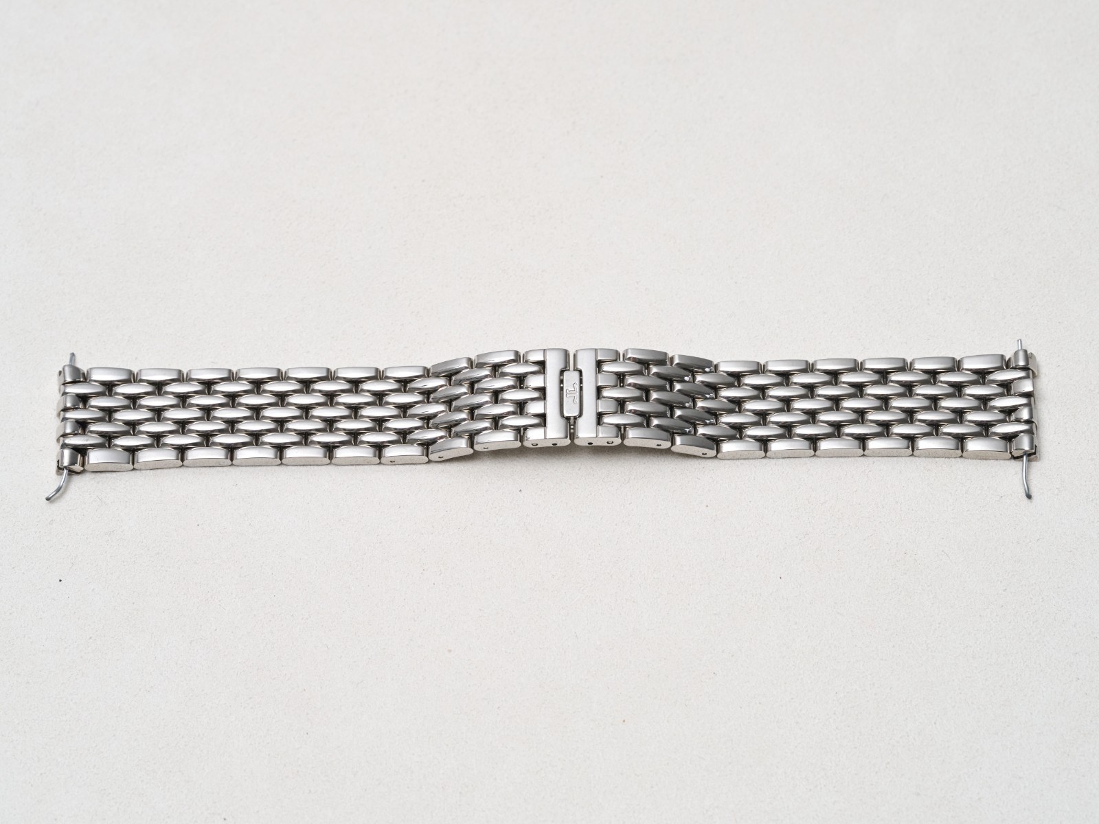 JLC Jaeger LeCoultre Reverso Bracelet 19mm Beads of Rice Polished Steel GENUINE