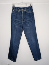 Vintage Sasson Jeans Womens 10 Blue High Rise Straight 100 Cotton Denim Pants