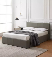 Lavendon Small Double Side Open Ottoman Bed- Grey (B GRADE)