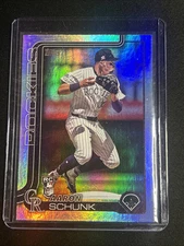🔥Aaron Schunk 2025 Topps Series 1 #196 Rainbow Foil RC Colorado Rockies
