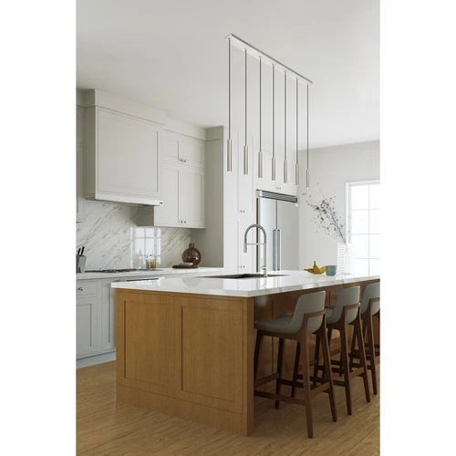 7 Light Linear Chandelier - Picture 3 of 6