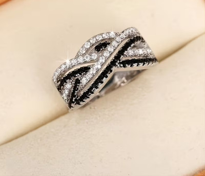 2Ct Round Cut Real Moissanite Cluster Wedding Band 14K White Gold Plated Silver