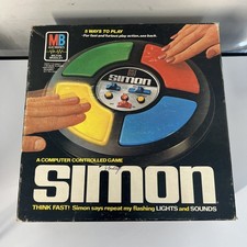 Retro 80s 90s Simon Electronic Memory Skill Game 1989 Milton Bradley w/ Box EUC
