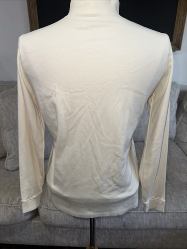 L.L. Bean Damen Rollkragenpullover cremefarben Baumwolle - Größe S - Bild 4 von 8
