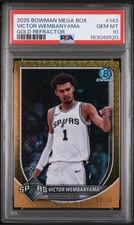 Topps 2025 Bowman Victor Wembanyama Spurs Bcv-143 Mojo Gold 50 Psa 10 Pop 1 Topps 2025 Bowman Victor Wembanyama Spurs Bcv-143 Mojo Gold 50 Psa 10 Pop 1