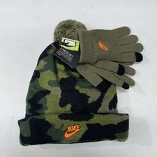 Nike Hat And Gloves Set Youth Size Camo Brand New