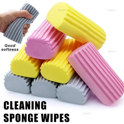 3Pcs/Set Reusable Damp Clean Duster Sponge Glass Window Cleaning Car Accessories