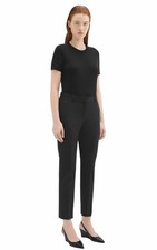 NWT THEORY Treeca 2 Stretch Wool Crop Suit Pants 00 Slim Straight Ankle Dress