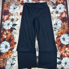 Vintage Express World Brand Pants Womens M Long ML Black Stovepipe Straight Leg