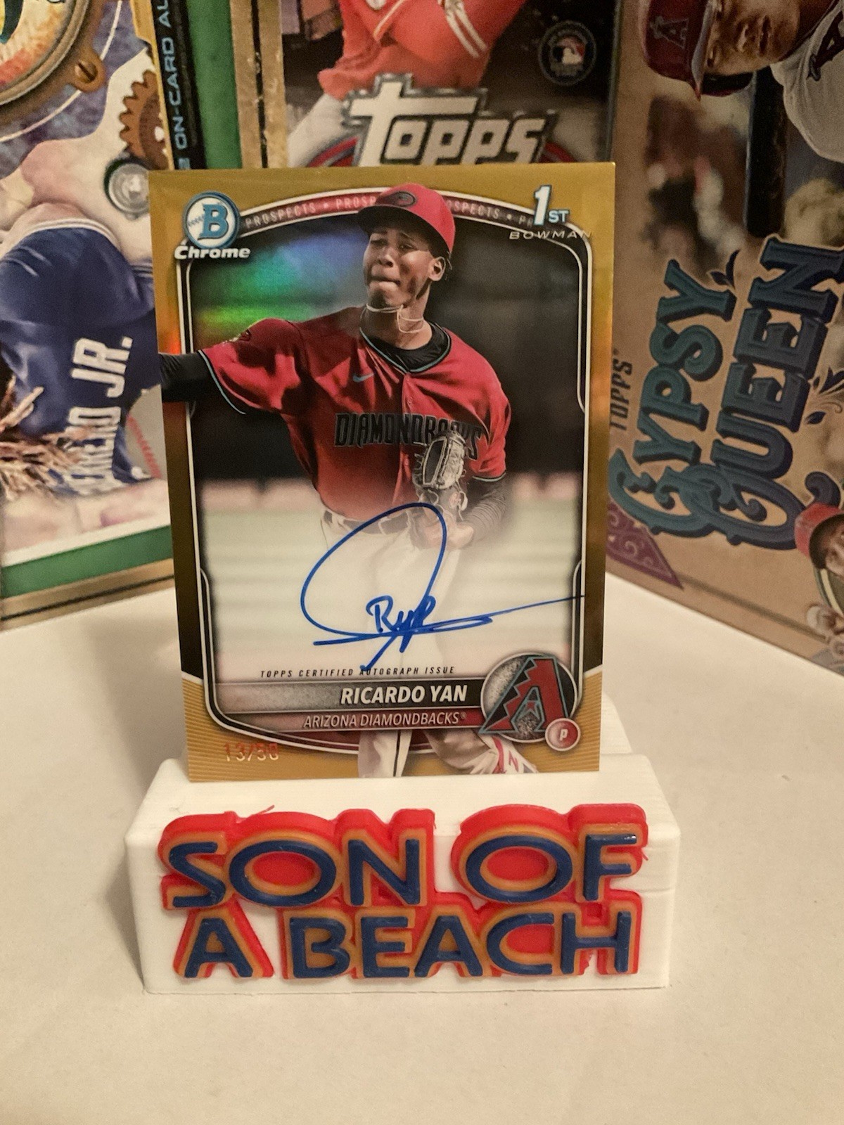 2025 Bowman - Chrome Prospect Autographs Ricardo Yan #CPA-RY Gold Refractor /50