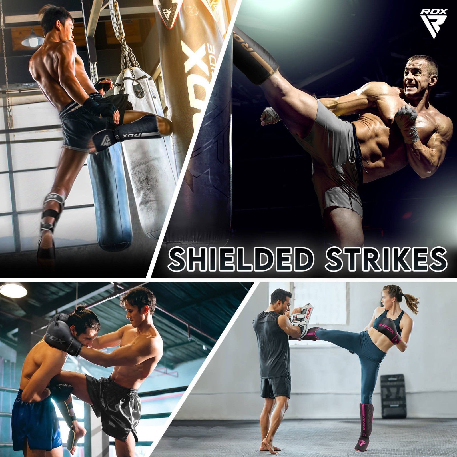 RDX Shin Guard for Kickboxing, MMA Kickboxing Training Pads, Leg Foot Protector