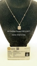 White Gold Diamond Pendant Necklace 0.32CT VS-SI G-H, 66 Stones, Chain is FREE