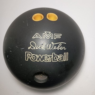 Vintage AMF Dick Weber Powerball Bowling Ball 5 Star Black 16 LB